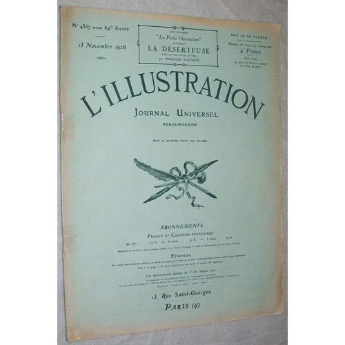 Illustration (L') N°4367 Du 13-11-1926