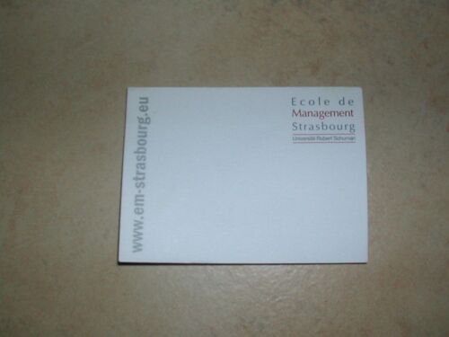 Bloc Notes Publicitaire Advertising Notepad Bloco De Notas Post-It Ecole De Management De Strasbourg France