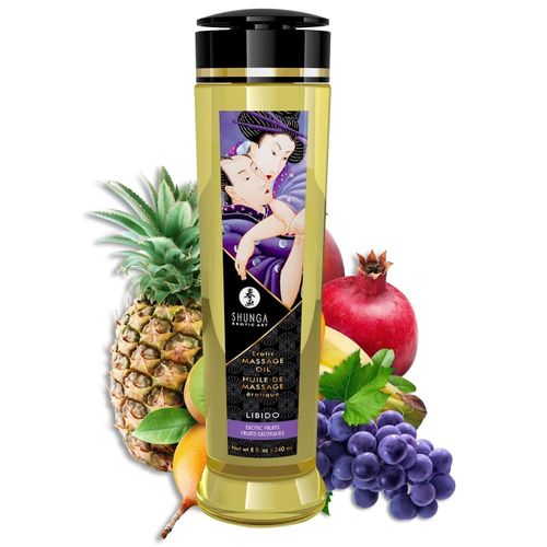 Huile De Massage Libido Saveur Fruits Exotiques - 240 Ml Shunga Erotic Art 