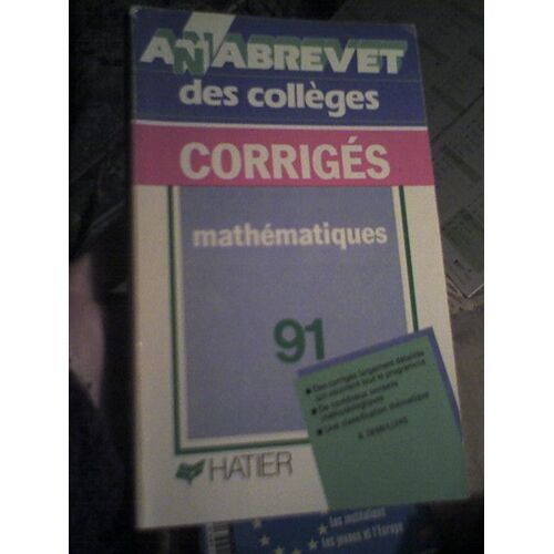 Annabrevet  Mathematiques Corriges 91