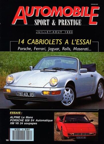 Automobile  Sport Et Prestige N° 16 : 14 Cabriolets A L'essai  : Porsche, Ferrari, Jaguar, Rolls, Maserati