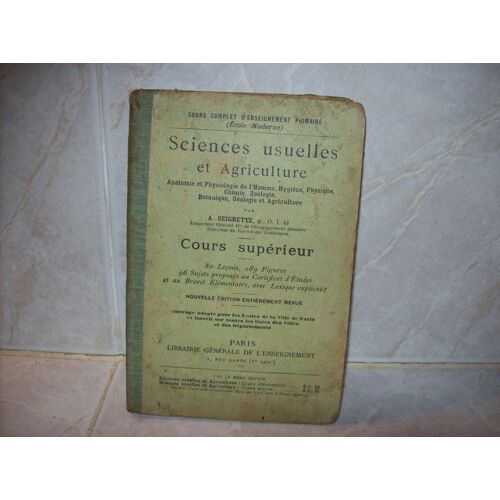 Sciences Usuelles Et  Agriculture