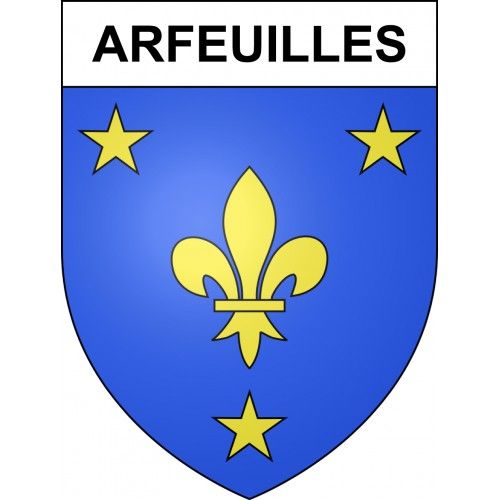 Arfeuilles 03 Ville Sticker Blason Écusson Autocollant Adhésif - Taille : 4 Cm
