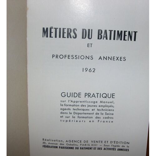 Métiers Du Bâtiment Et Professions Annexes