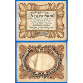 Allemagne 50 Mark 1918 Reichsbanknote Billet Marks Germany