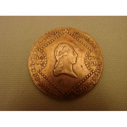 Piece Autriche, 15 Krentzer, François , Franz Kais, 1807, Aigle Bicephale  (A)
