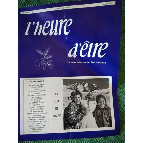 L'heure D'etre 37° Année 1977 1