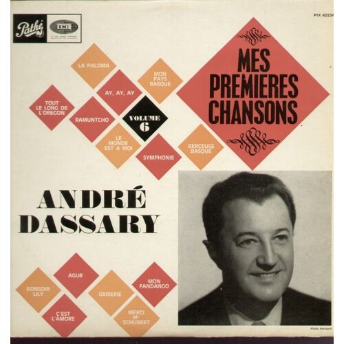 "Mes Premières Chansons " : La Paloma, Ay!, Mon Pays Basque, Ramuntcho, Le Monde Est À Moi, Symphonie, Berceuse Basque, Bonsoir Lily, Agur, Griserie, Mon Fandango, C'est L'amour, Merci Mr Schubert...