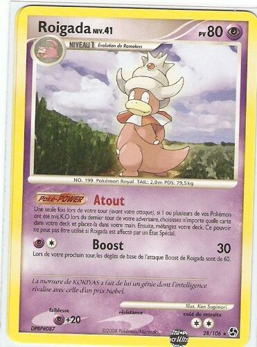 Carte Pokemon Roigada ( Niv 41 Pv 80 28/106 )
