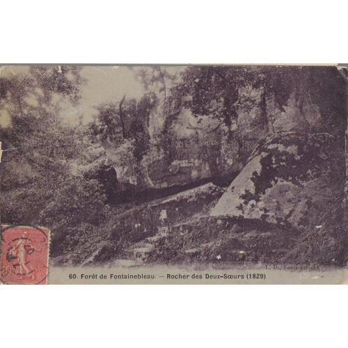 Carte Postale - Fontainebleau - Rocher Des 2 Soeurs 1907