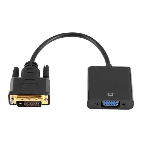 Adaptateur actif Full HD 1080P DVI-D vers VGA, câble convertisseur 24 + 1 broche mâle vers 15 broches, câble de moniteur pour carte d'affichage PC