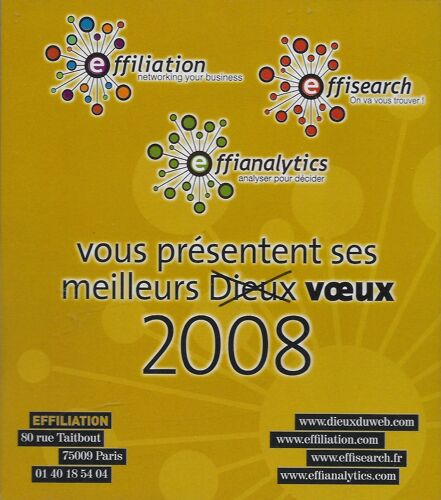 Effiliation - Calendrier 2008 - Les Dieux Du Web