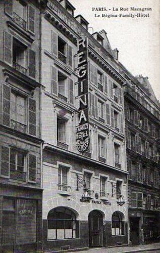 Carte Postale Ancienne - Paris, La Rue Mazagran, Le Régina-Family-Hôtel