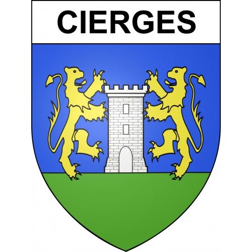 Cierges 02 Ville Sticker Blason Écusson Autocollant Adhésif - Taille : 4 Cm