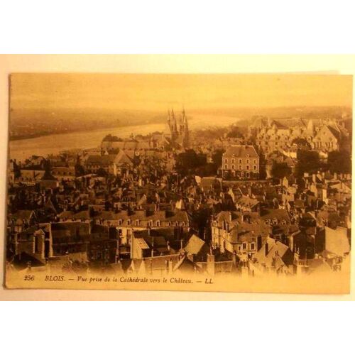 Carte Postale Ancienne Loir Et Cher Blois Vue Prise De La Cathedrale Vers Le Chateau