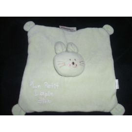Tout Simplement Doudou Lapin Carré Plat Vert Casino