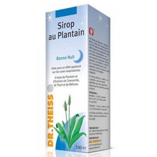 Sirop Au Plantain Bonne Nuit - Adoucit Et Apaise Les Voies Respiratoires Irritées - 100ml - Dr Theiss