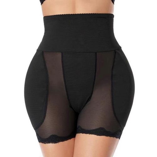 Culotte Rembourrée En Dentelle Shapewear Hipbutt Lifter Noir L.