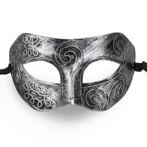 Masque De Bal Masqué Pour Homme, Bal Masqué Adulte, Masque Romain, Fête Musicale, Masque Vénitien, Halloween, Cosplay, Mardi Gras, Bal Masqué (Argent)