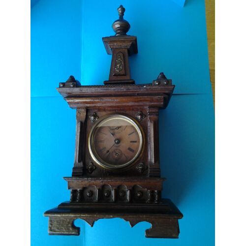 Ancienne Horloge De Table En Bois Vers 1900