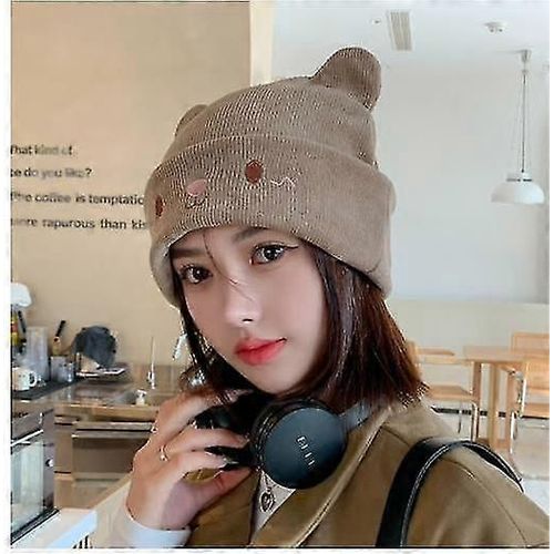 Bonnet D'automne Et D'hiver Pour Femme, Joli Bonnet Tricoté Avec Oreilles De Chat, Protection Des Oreilles, Chaud Et Froid, Pour Adulte