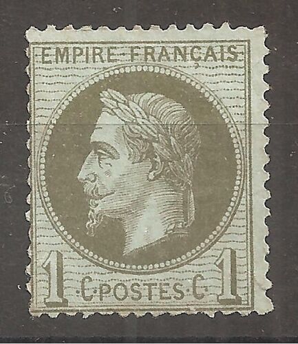 25 (1863) Napoléon I I I Lauré 1c Bronze Neuf Sans Gomme Nsg En Second Choix (Cote 50e) (0906)