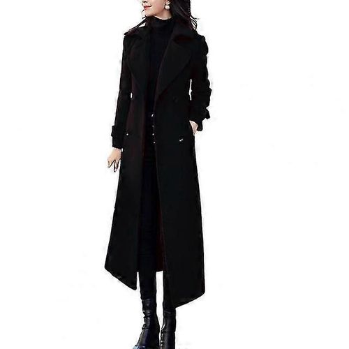 Manteau D'hiver Thermique Pour Femme, Veste Mi-Mollet, Style Formel, En Mélange De Laine, À Double Boutonnage, Épais, Taille S