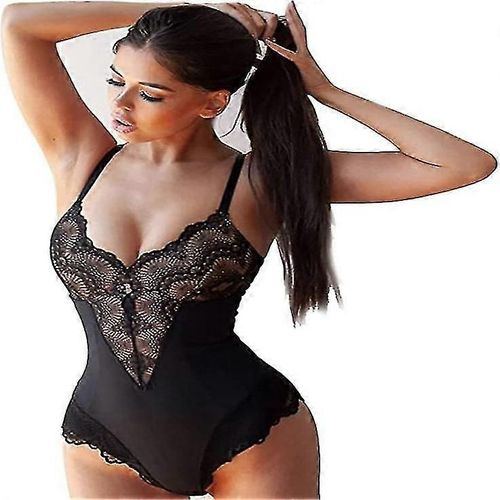 Body En Dentelle Pour Femme, Gainant, Vêtement Sculptant, Col En V, Dos Nu, Sans Manches, Haut Amincissant