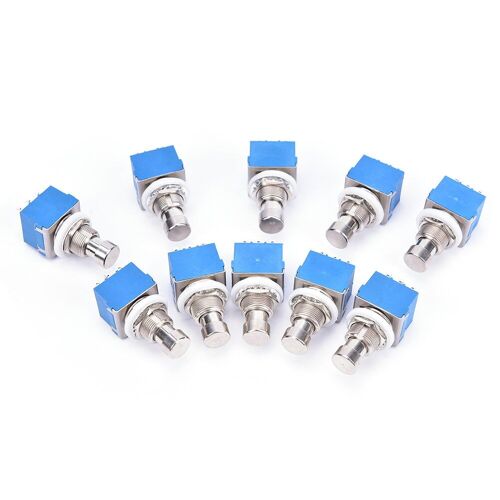 10 pièces 9 broches 3PDT guitare effets pédale boîte Stomp pied interrupteur en métal véritable dérivation
