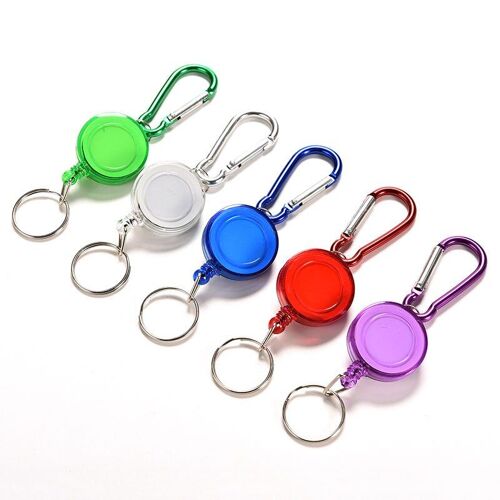 Mousqueton À Sangle Rétractable Colorée, Étiquette De Carte, Porte-Clés, Cadeau Fantaisie, 3cc