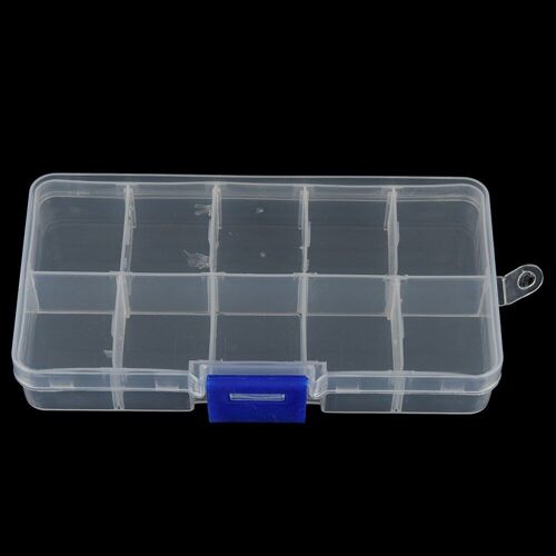 1pc Compart Mentsboîte De Matériel De Pêche Pour Accessoires De Pêche Réglable En Plastique 10 Leurre De Pêche Crochet Appât Stockage En Gros
