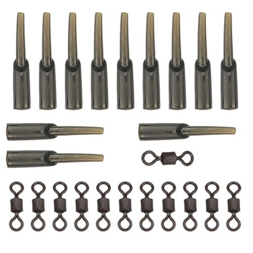 24 Pièces Manchon En Caoutchouc De Plate-Forme De Course De Pêche De Carpe + Émerillons