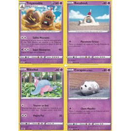 4 Cartes Pokemon - Trépassable 082/192 - Bacabouh 081/192 - Corayon De Galar 078/192 - Bibichut 083/192 - Épée Et Bouclier 2 Clash Des Rebelles -
