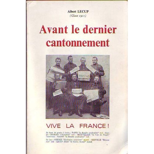 Avant Le Dernier Cantonnement