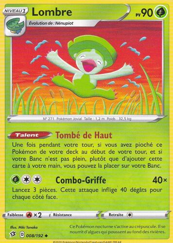 Carte Pokemon - Lombre - 008/192 - Épée Et Bouclier 2 Clash Des Rebelles