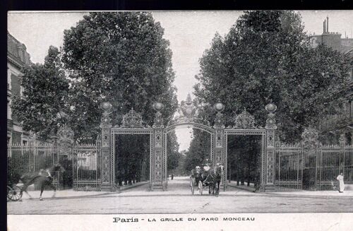 Carte Postale De La Grille Du Parc Monceau En 1961