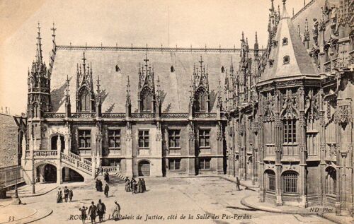 Carte Postale Ancienne - Rouen - Le Palais De Justice, Côté De La Salle Des Pas-Perdus