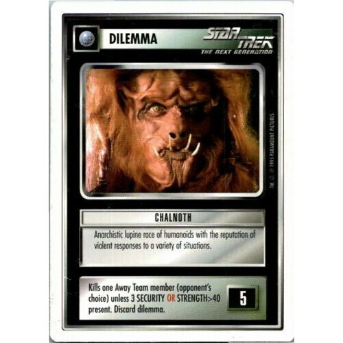 Trading Card Star Trek The Next Generation Chalnoth