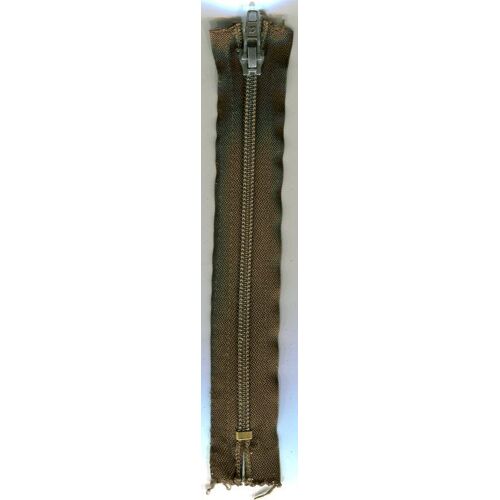 Fermeture Éclair - Métal Vert - 17 Cm