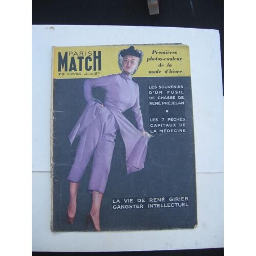 Paris Match 1949, N° 26 1ere Photo Mode En Couleur
