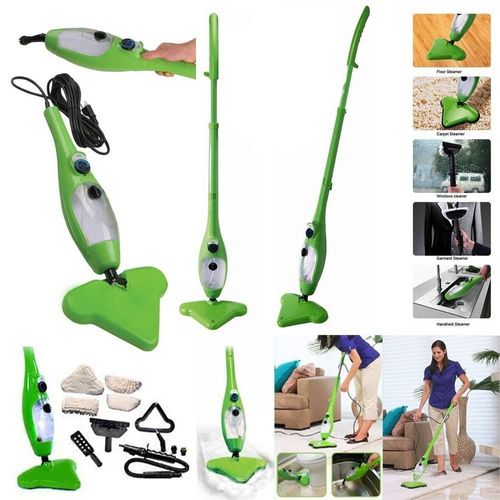 KLAISER Balai Vapeur VERT 5 EN 1 Multifonctions - Complet Avec de Nombreux Accessoires