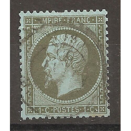 19 (1862) Napoléon I I I 1c Olive Oblitéré (Cote 45e) (0906)