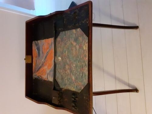 BUREAU DE VOYAGE PLIANT EN ACAJOU