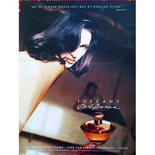 Publicite Ancienne (Juin 1994) Pour Le Parfum " Tuscany Per Donna " Cree Par "Aramis" De Florence En Italie Avec Un Carton Testeur (Utilise)