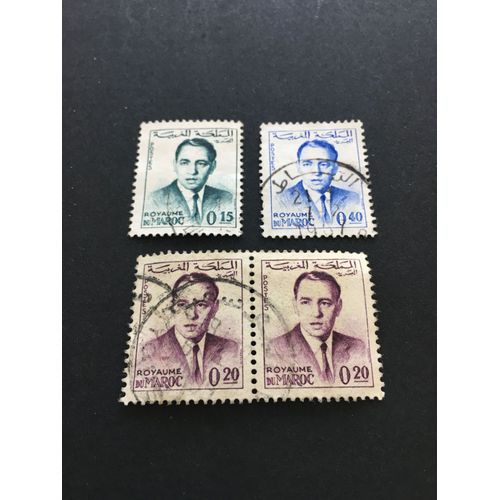4 Timbres Hassan 2 Royaume Du Maroc