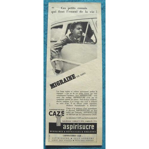 Publicité Papier - Aspirisucre De 1958