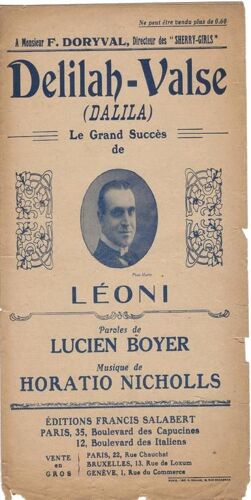 Delilah Valse, Piano