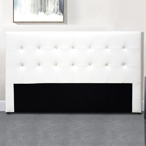 Tête De Lit Capitonnée Capitole - Blanc - 140 Cm