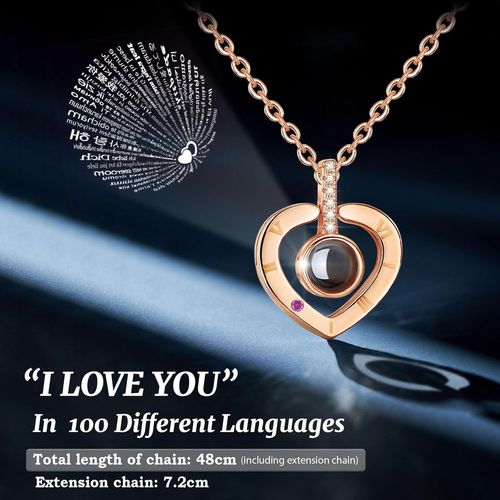 Eternal Rose With Jewelry,Eternal Flower Gift Box Eternal Rose With I Love You Necklace,Gift Idea For Women For Birthdays,Christmas,Valentine's Day,Mother's Day.[S195]