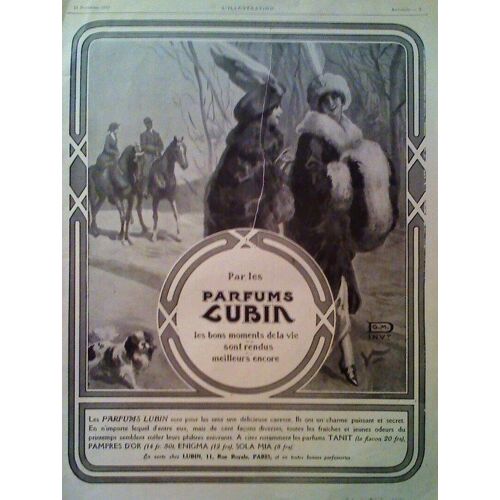 Publicite Ancienne (Novembre 1913) Pour Les Parfums " Lubin " 11 Rue Royale A Paris